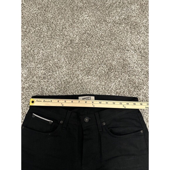 Naked & Famous Weird Guy Jeans Black Cobra Stretch Selvedge Men’s Size 31x30 - Picture 6 of 9